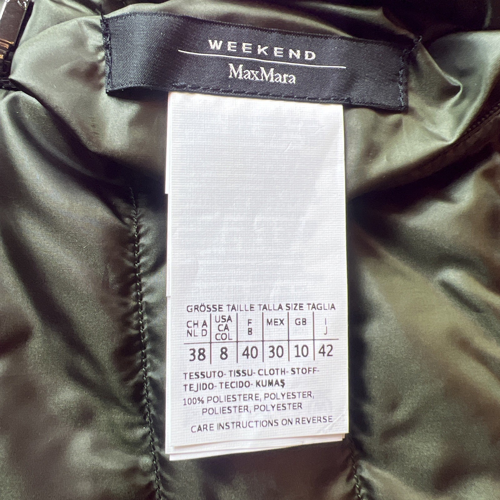 Weekend Max Mara Reversible Down Jacket Olive/Ivo… - image 15