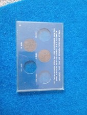 British Pre Decimal Penny Marked Colection Featuring 1918 And 1919 H In Case