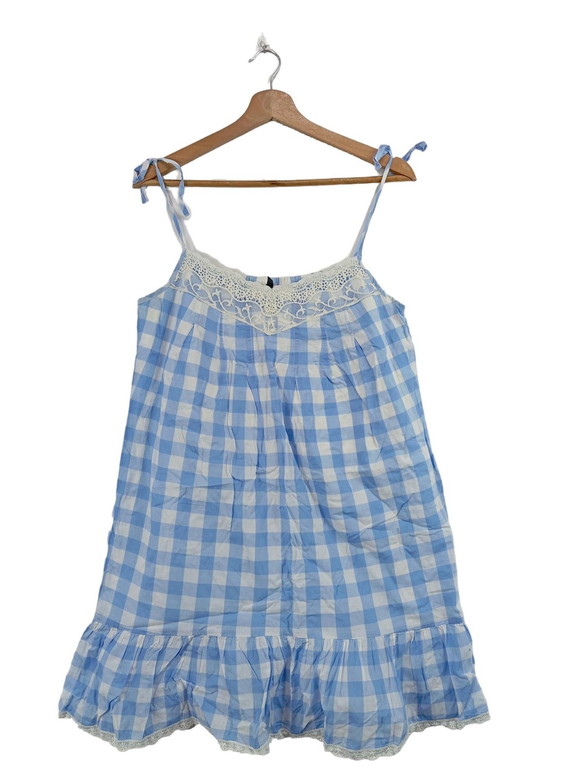 STILE BENETTON Sommerkleid Damen Kleid Gr. DE 36 blau-weiß Casual-Look