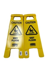 Rubbermaid Commercial Products “Caution Wet Floor” 2 Sided Signs Pack Of 2