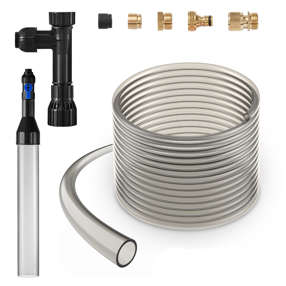 Aquarium Vacuum Gravel Cleaner 25ft PVC Hose Siphon for Fish Tank