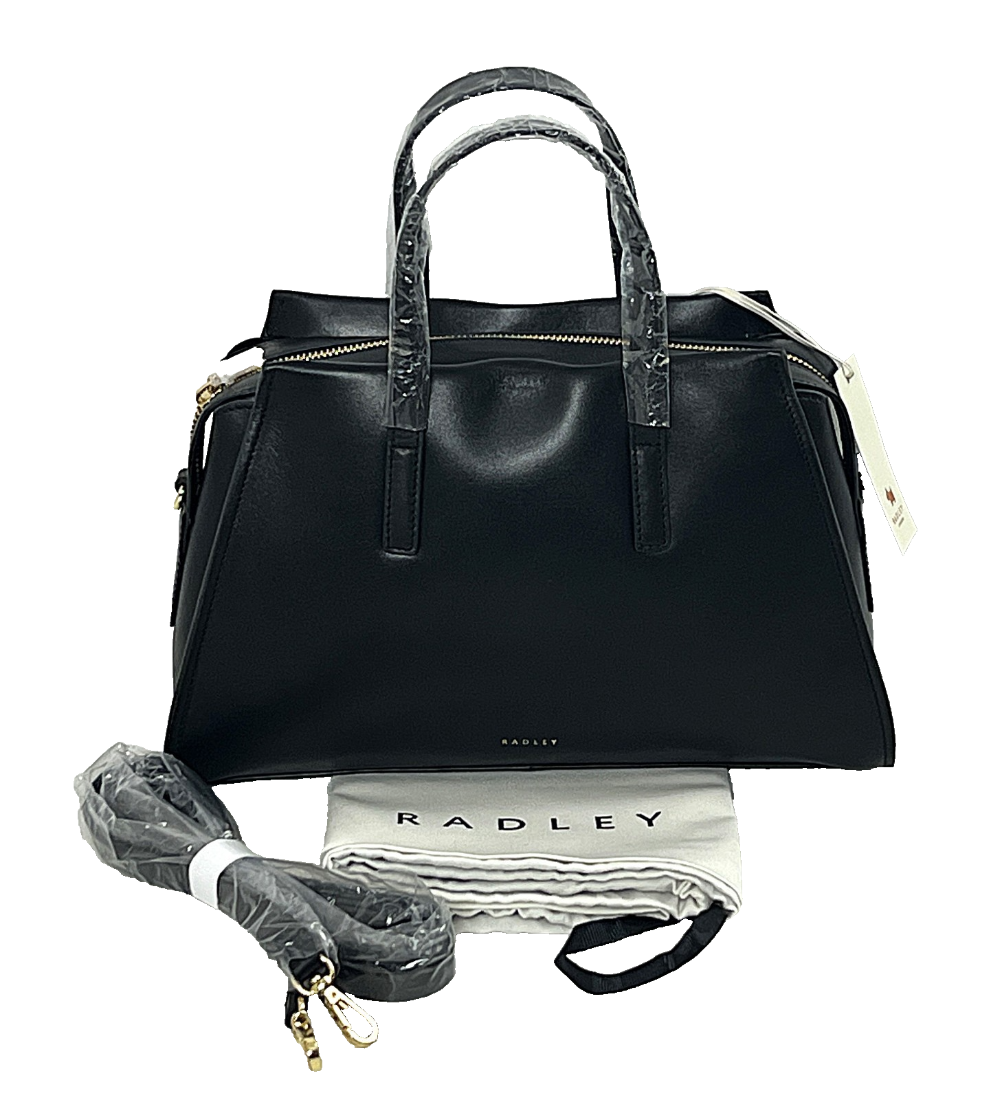 Radley Medium Multiway Cross Body Bag Grab Bag Drapers Road Black Leather New