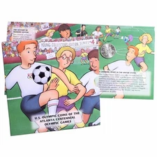 1996 S Atlanta Olympics Soccer BU Commem CN-Clad Half Dollar US Coin OGP