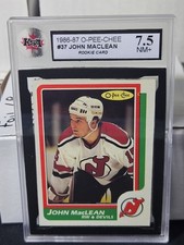 86-87 O-Pee-Chee John MacLean Rookie KSA 7.5 🚨🚨🚨 New Jersey Devils 