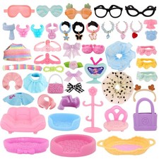 35 piezas Accesorios aleatorios para lps Mascota Juguete Collar Gafas Comida Falda Niños Regalo