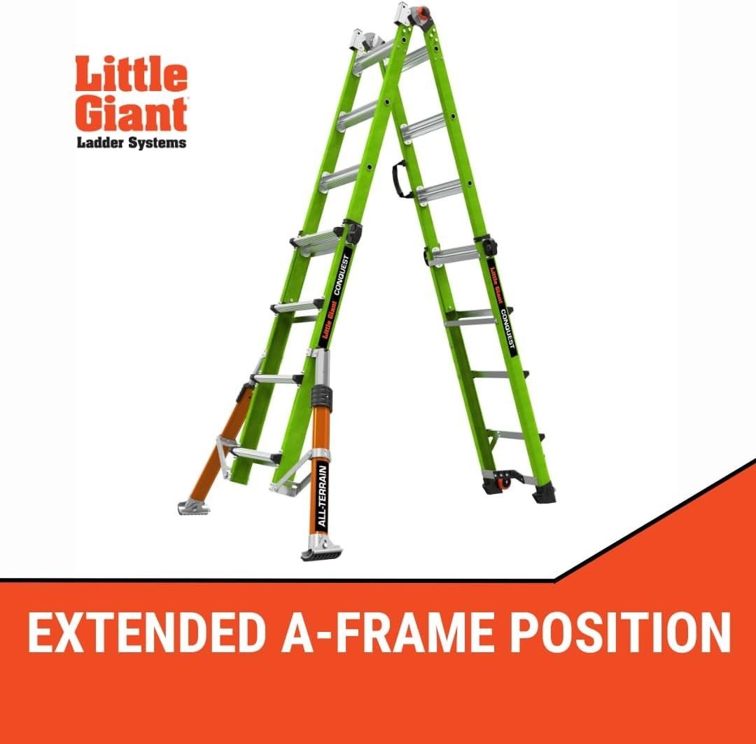 Little Giant Ladders 1304-044 Conquest All-Terrain GRP Multi-purpose Ladders, 4