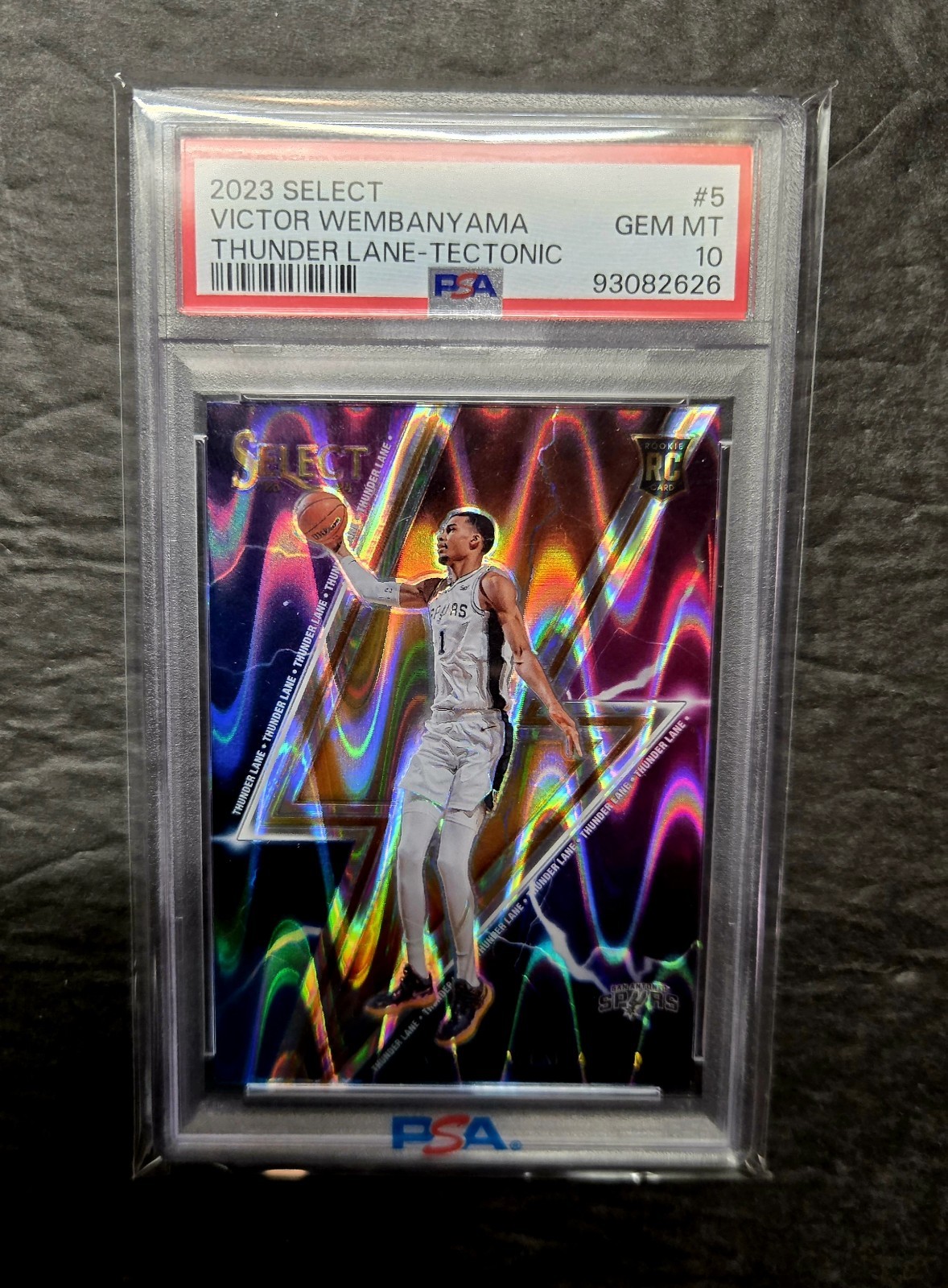 2023 Select - Thunder Lane Victor Wembanyama Tectonic Prizm (RC) PSA 10 Low POP
