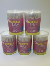 Daiso Cotton Swabs 200 count x 5 Made in Japan Baby Cotton Swabs Sakura Pack