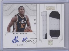 2012 Panini National Treasures Jersey Number Prime 8/25 Alec Burks #111 Auto 2w5