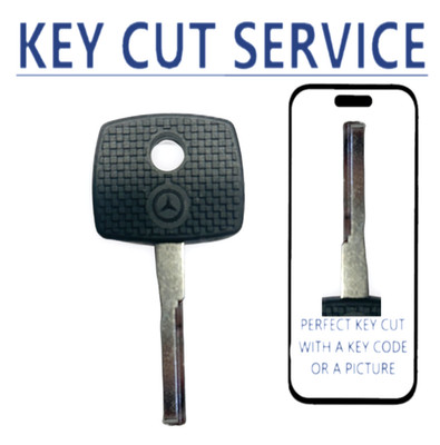 KEY CUT SERVICE + HU64 Mercedes 1998 - 2005 2 Track - Transponder Key (44 Chip)