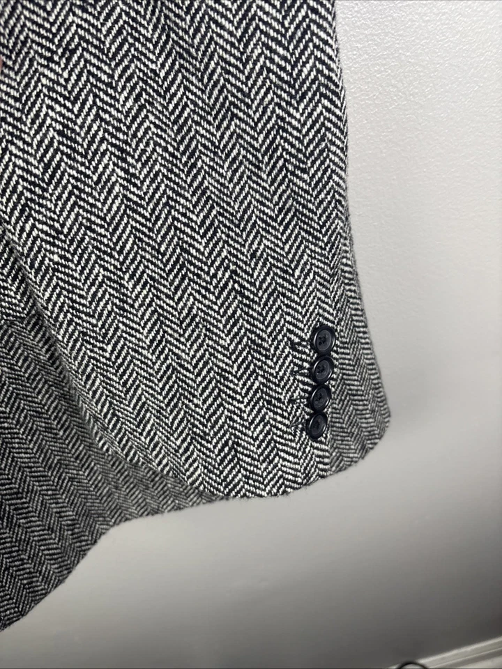 Vintage Banana Republic Houndstooth Blazer Size Medium Wool Blend - Image 4 of 4