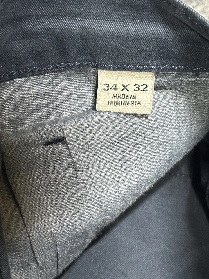 Pantalones Chinos Flint And Tinder Azul Marino 5 Bolsillos Calce Cónico Preppy Minimalista 34x32 Foto 4 de 4