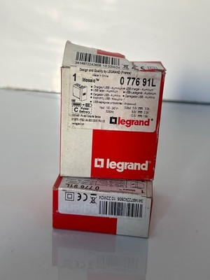 (Lot 2 Pcs) LEGRAND  077691L Mosaic  - 1 module USB single port type C