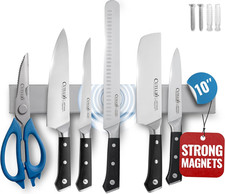 Magnetic Knife Holder for Wall and Fridge - 10" Stainless Steel Knife Magnetic S