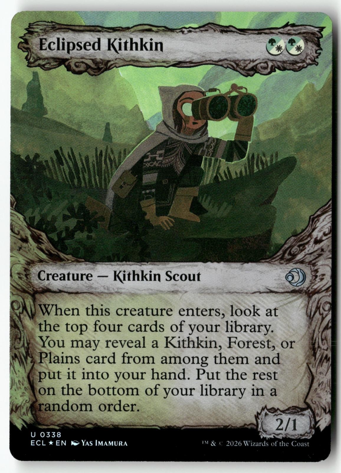 Eclipsed Kithkin (Showcase) 338 ECL Lorwyn Eclipsed Uncommon Foil NM