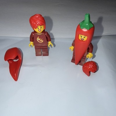 2 LEGO Minifigures Series 22 Chili Costume Minifigure Removable Costume 71032