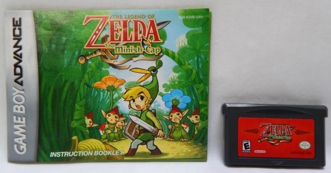 VERY NICE LEGEND OF ZELDA-MINISH CAP GAME & MANUAL FOR GAMEBOY ADVANCE