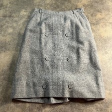 Sid Harris Wool Camel Hair Skirt Womens 26" Waist Grey True Vintage Midi