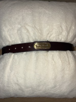 Vintage Etienne Aigner brauner Ledergürtel mit Markenschnalle