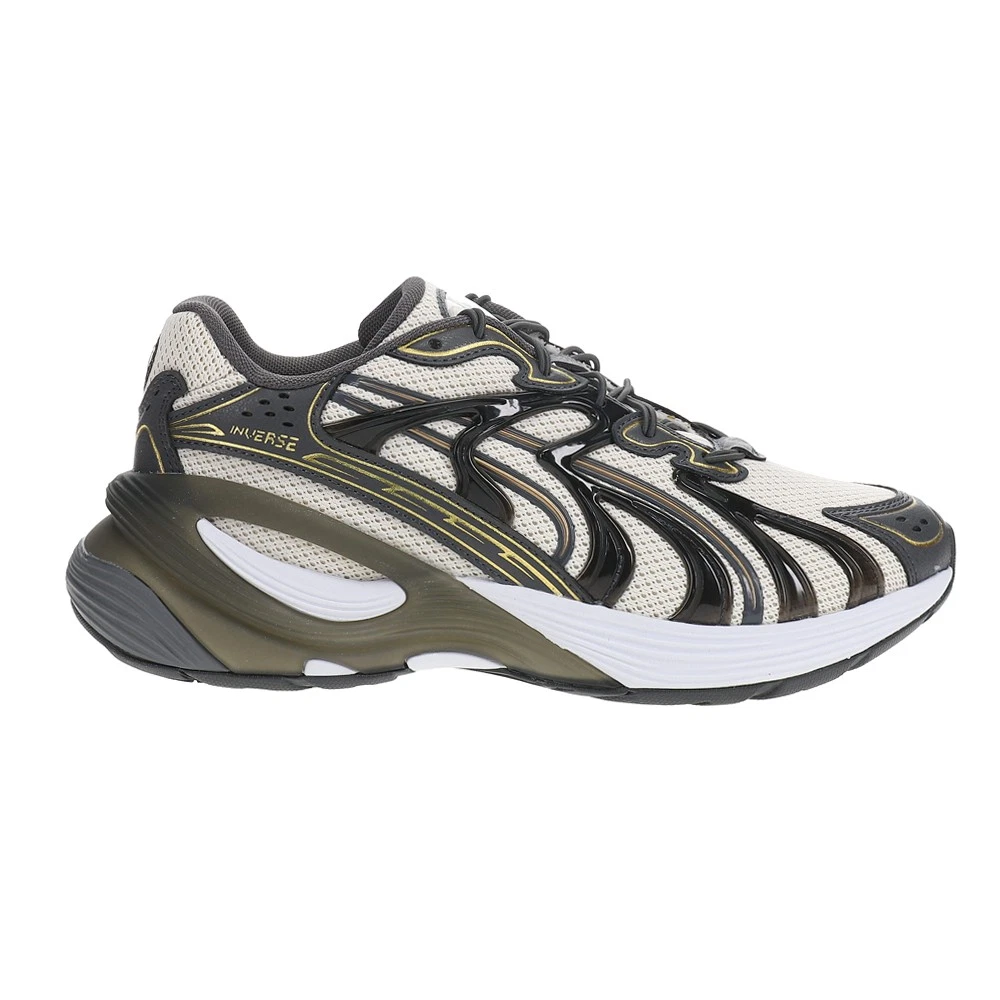 PUMA Inverse Frequency Lace Up Mens Black, White Sneakers Casual Shoes 40424003