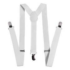 Heavy Duty Adjustable Elasticated Mens Suspender Braces with Strong Metal Clips
