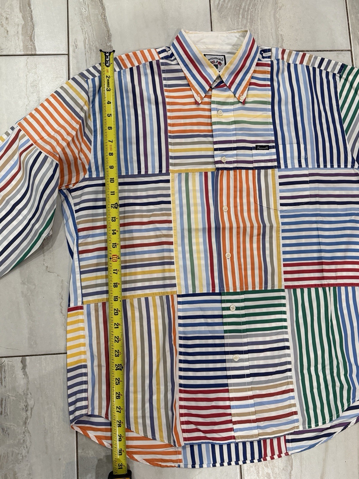 Faconnable Patchwork Multicolor A. Goldberg Sz L … - image 9