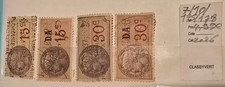 Lot 539.  timbre fiscaux 1925 à 1942(classic), n°7, 10, 175, 178 , cote +++2026