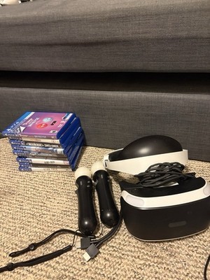 Sony PlayStation VR Headset Bundle with Move Controllers and PS4 VR Games