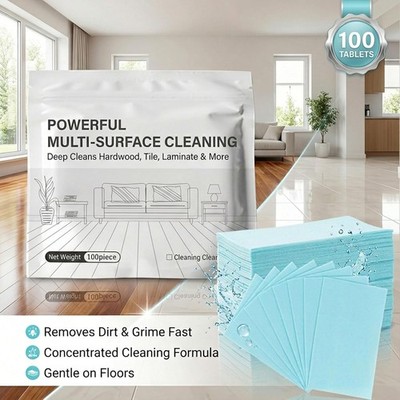 100Pcs Multi-Effect Floor Clean Floor Cleaning Tablets For Home Kitchen US