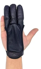 PMZ Archery Cowhide Three Finger Guard Glove for Bow Hunting