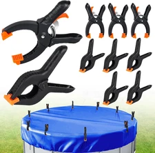 Above Ground Pool Cover Clips, 10 Pack Heavy Duty Windproof Winter Cover Clamp F