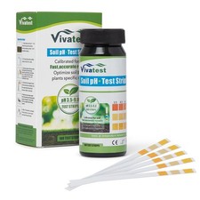 VivaTest Soil pH Test Kit 3.5–9.0 Range – 100 Strips for Garden & House Plants