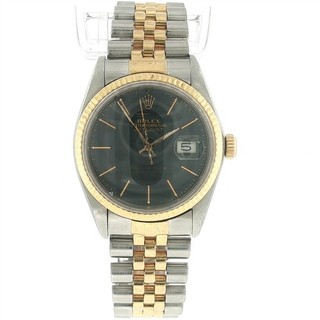 VINTAGE GENTS ROLEX DATEJUST 16013 WRISTWATCH STAINLESS STEEL 18K YELLOW GOLD