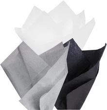 PMLAND Gift Wrapping Tissue Paper - Black Gray White 