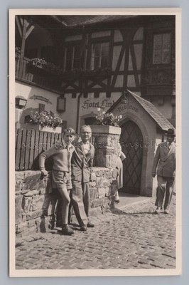Rüdesheim am Rhein 1956 - Drosselgasse Hotel - Altes Foto 1950er