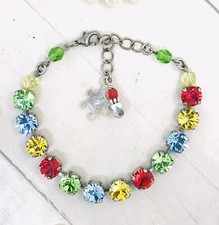 8mm Autism Awareness Crystal Bracelet, Autism Awareness Crystal Jewelry