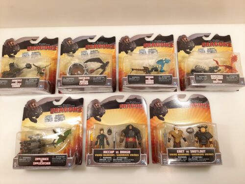 HOW TO TRAIN YOUR DRAGON 2 - Set Of 7 Action Figures SPIN MASTERS DREAMWORKS New - Picture 1 of 10