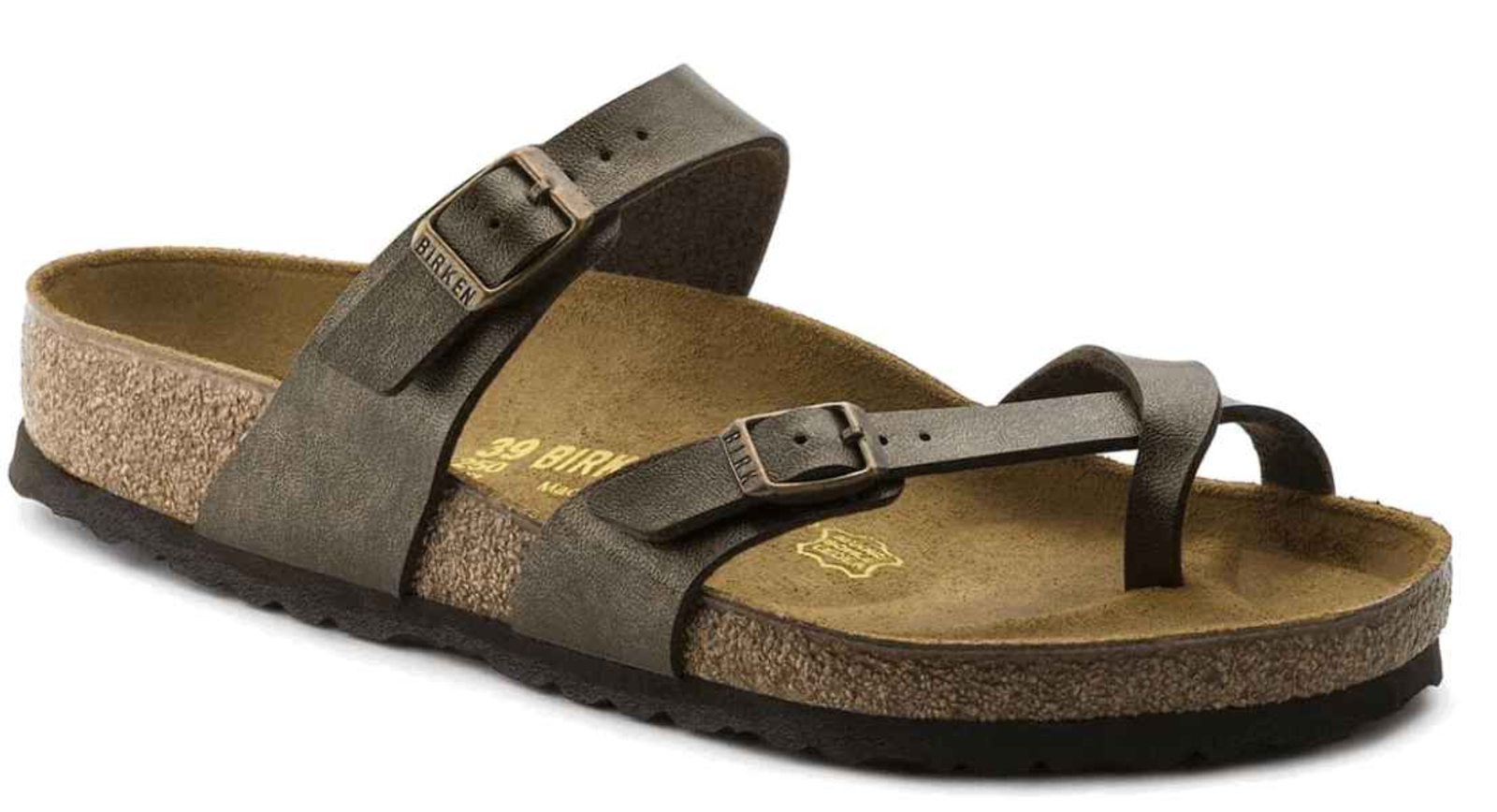 PANTOFOLA D’ORO BIRKENSTOCK Mayari Birkibuc marrone dorato
