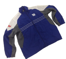 Reebok Mens NFL Team Apparel SI-NY Windbreaker White/Blue Size XL