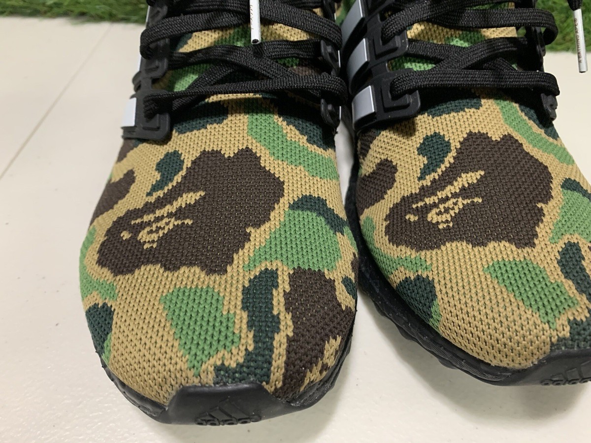 Size 9.5 - adidas UltraBoost 4.0 x A Bathing Ape Green Camo 