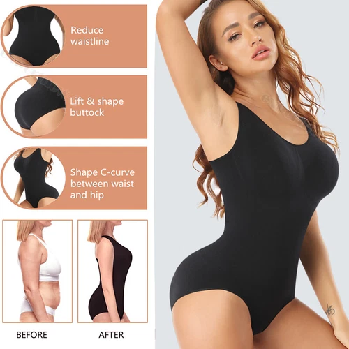 Shapewear Body Tank Tops Damen Bauchkontrolle Taille Trainer Ganzkörper Shaper - Bild 4 von 41