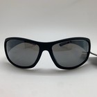 T116.5 Foster Grant Lenses For Driving "Caution BJS Black Sport Wrap Sunglasses