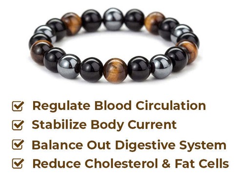 3Pcs Wholesale Triple Protection Gemstone Bracelet Set Healing Crystal Bracelets - Picture 2 of 10