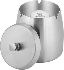 Ash Tray Large Outdoor Ashtray with Lid - Ashtray for Outside Patio