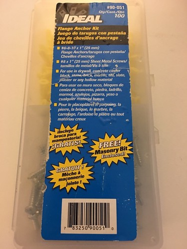 IDEAL #90-051 Flange Anchor Kit Yellow Qty./Cont. 100              E1 - Foto 1 di 3