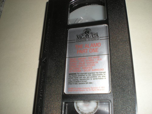 John Wayne "The Alamo" VHS 2 Tape Wide Screen Format Super Clean! - Picture 5 of 8