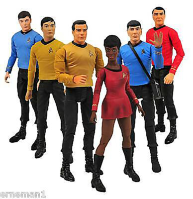6 x Star Trek - Klassic Figuren Kirk, Spock, Uhura ...TOS Klassik Crew neu