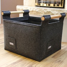 Premium Filzkorb Kaminkorb Feuerholzkorb Brennholzkorb Ofenkorb Kaminholzkorb LD