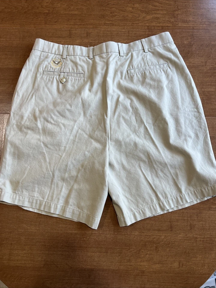 Плиссированные мужские шорты для гольфа Bobby Jones (36) с карманами хаки внутренний шов 9 дюймов - Изображение 3 из 4