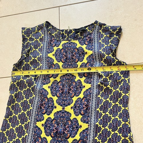 The Limited paisley print top Size XS Yellow Blue - Picture 4 of 5